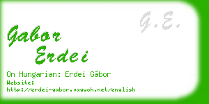 gabor erdei business card